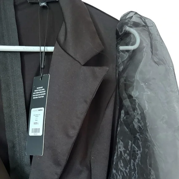 Women’s New Black Jumpsuit Fashion Nova Sz Large - Picture 3 of 4